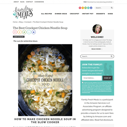 The Best Crockpot Chicken Noodle Soup {+video} - Family Fresh Meals