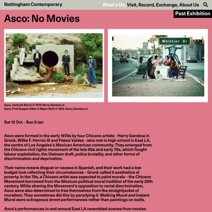 Asco: No Movies