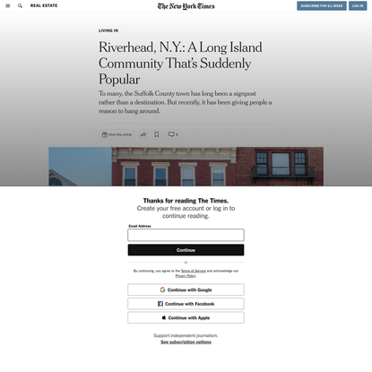 Riverhead, N.Y.: A Long Island Community That’s Suddenly Popular