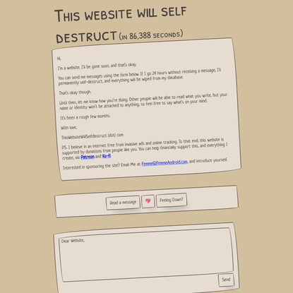 This Website Will Self Destruct