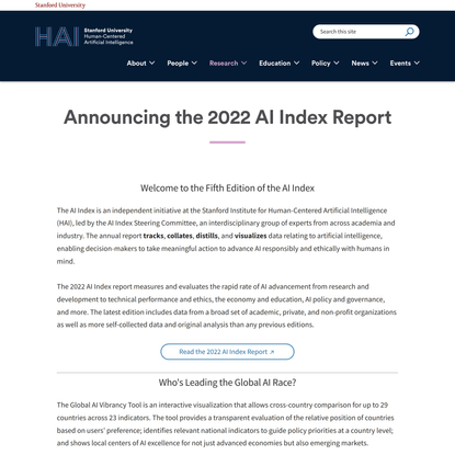 AI Index 2022 | Stanford HAI