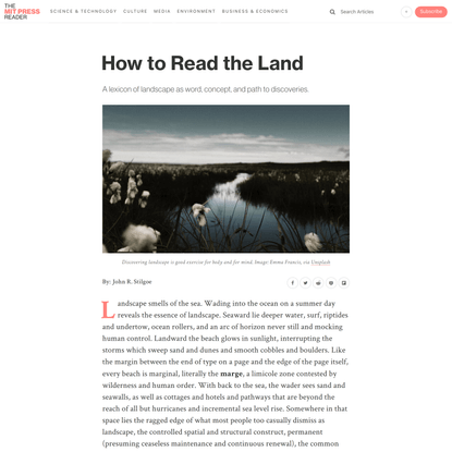 How to Read the Land
