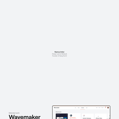 Rasmus Anker – UX and Product Designer