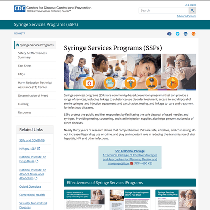 Syringe Services Programs (SSPs) | CDC
