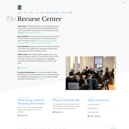 The Recurse Center (nyc computer drop-in)