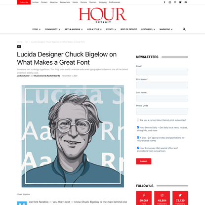 Lucida Designer Chuck Bigelow on What Makes a Great Font | HOUR Detroit Magazine