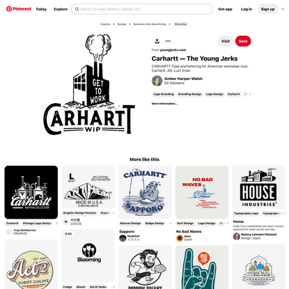 Carhartt - The Young Jerks | Graphic design logo, Graphic design typography, Web graphic design