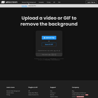 Select Video or GIF – Unscreen