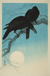 Crows in moonlight (1927) – Ohara Koson 