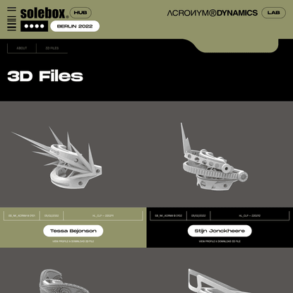 Solebox Hub – Acronym Dynamics Lab: 3D Files