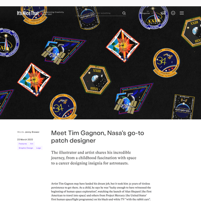 Meet Tim Gagnon, Nasa’s go-to patch designer