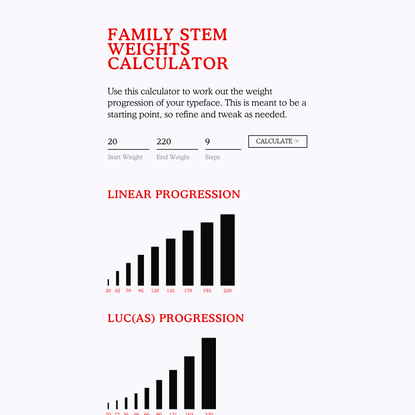 Family Stem Weights Calculator — Diacritics Club