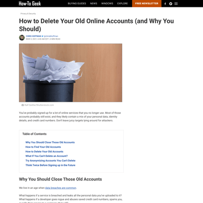 How to Delete Your Old Online Accounts (and Why You Should)