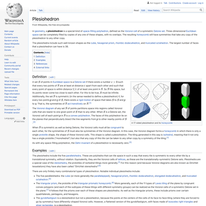 Plesiohedron - Wikipedia