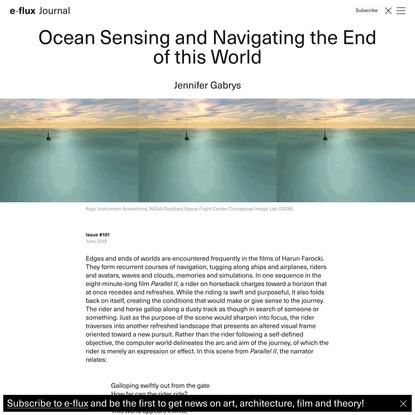 Ocean Sensing and Navigating the End of this World - Journal #101 June 2019 - e-flux