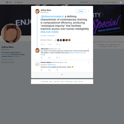 Jeffrey Moro on Twitter