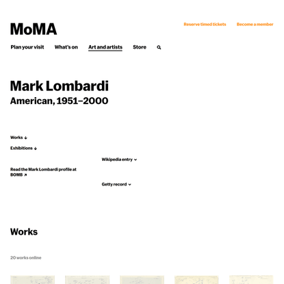 Mark Lombardi | MoMA