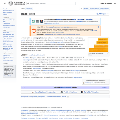 Trace-lettre — Wikipédia