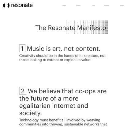 The Resonate Manifesto - Resonate