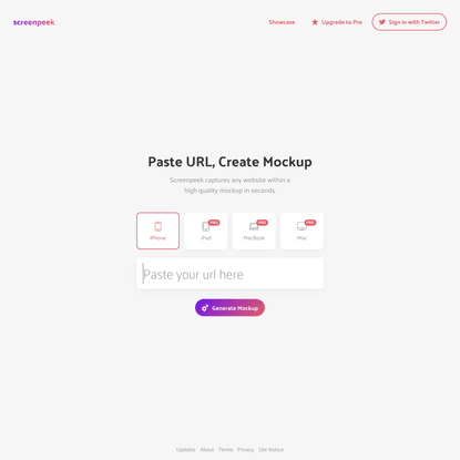 Screenpeek – Paste URL, Create Mockup