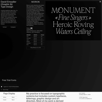 Morion — David Einwaller, Graphic & Type Design
