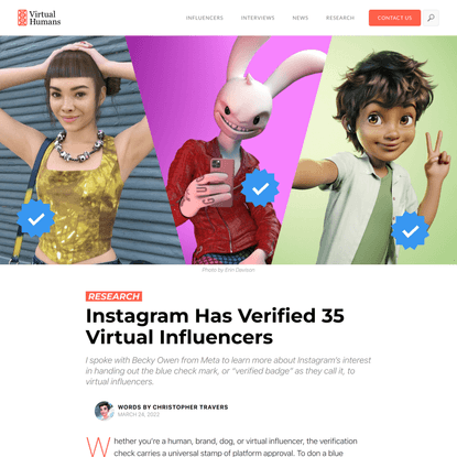 Instagram Has Verified 35 Virtual Influencers