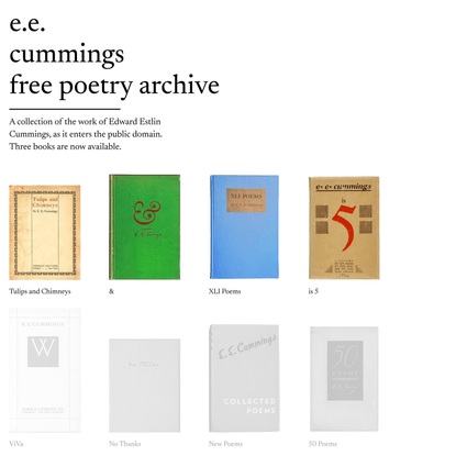 the e.e. cummings free poetry archive