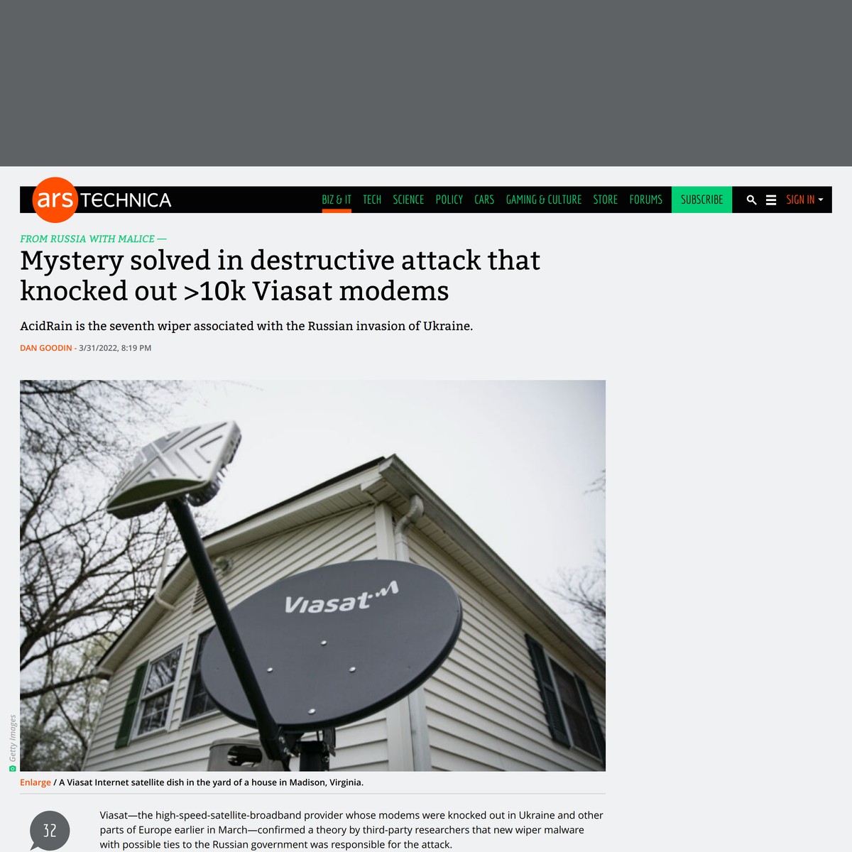 Mystery solved in destructive attack that knocked out >10k Viasat