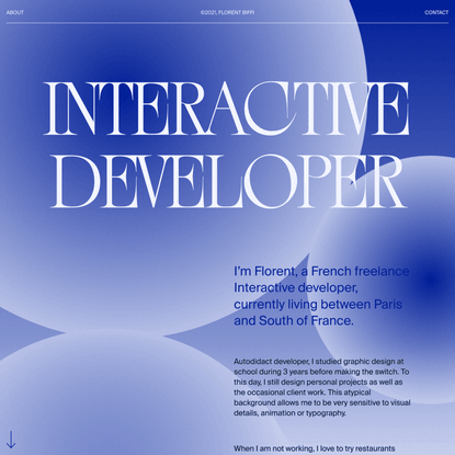 Florent Biffi - Interactive Developer Freelance
