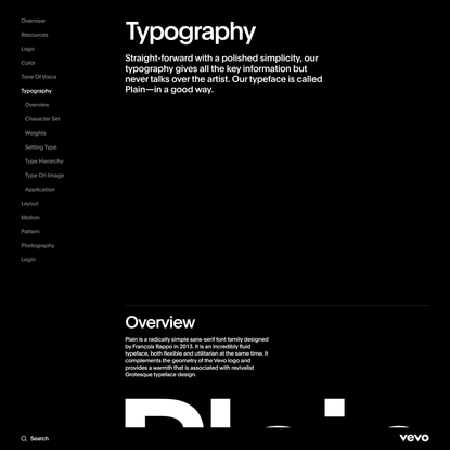 Typography - Vevo