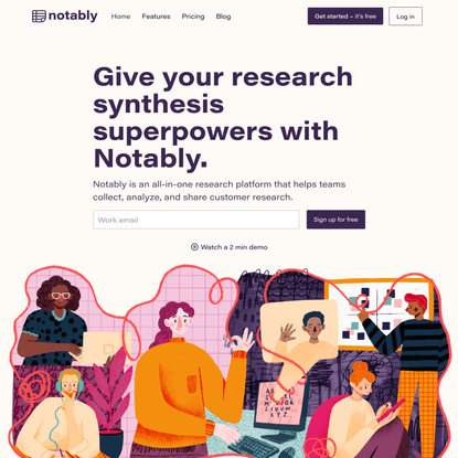 Synthesis Platform for User Research | Notably