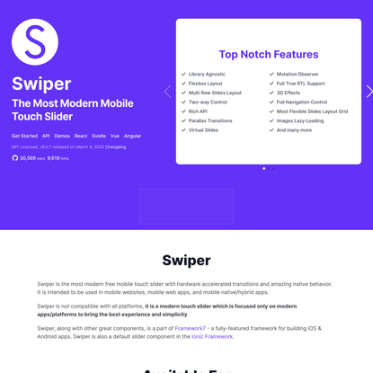 Swiper - The Most Modern Mobile Touch Slider