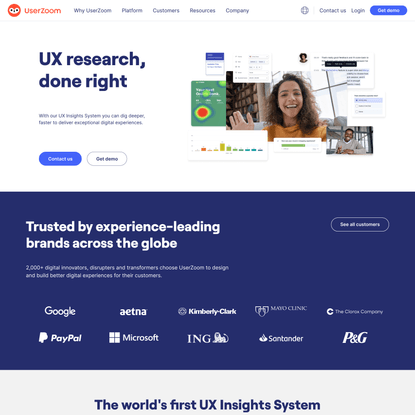 UserZoom | UX Insights System for user research and UX testing