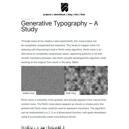 Generative Typography - A Study - Jacob Stanton