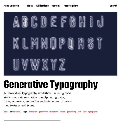 Generative Typography – Anna Carreras