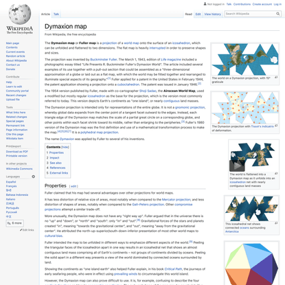 Dymaxion map - Wikipedia