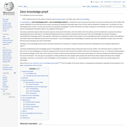 Zero-knowledge proof - Wikipedia