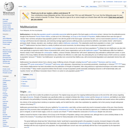 Malthusianism - Wikipedia