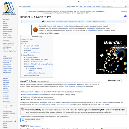 Blender 3D: Noob to Pro - Wikibooks, open books for an open world