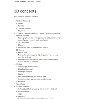 3D concepts