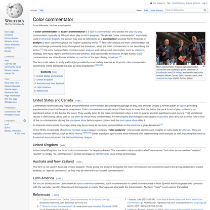 Color commentator - Wikipedia