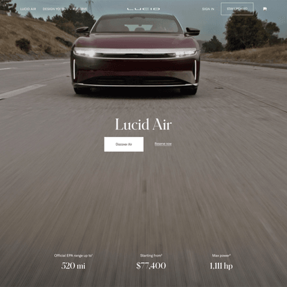 Luxury Electric Cars | Lucid Motors