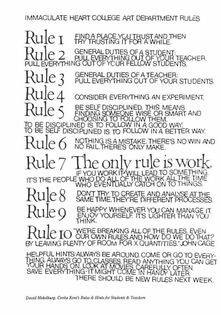 Sister Corita Kent's Rules