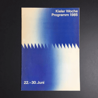 #1985 #kielerwoche programme #brochure (#design by doris casse schlüter) - #historyofgraphicdesign #graphicdesign #corporatedesign #corporateidentity #kiel #modernism #gradient #coverjunkie