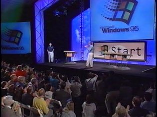 Microsoft Windows 95 Launch with Bill Gates &amp; Jay Leno (1995)
