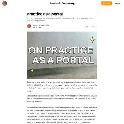 Practice as a portal