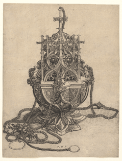 Martin Schongauer – Censer intaglio print on laid paper circa 1480 - 1490