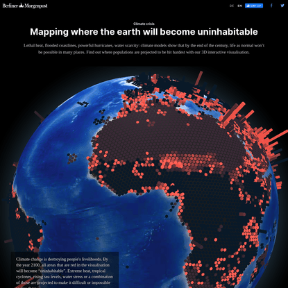 Climate change: Mapping in 3D where the earth will become uninhabitable
