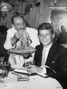 JFK with the Alfredo. (1963)