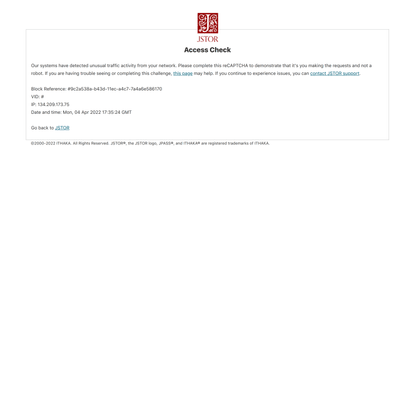 JSTOR: Access Check